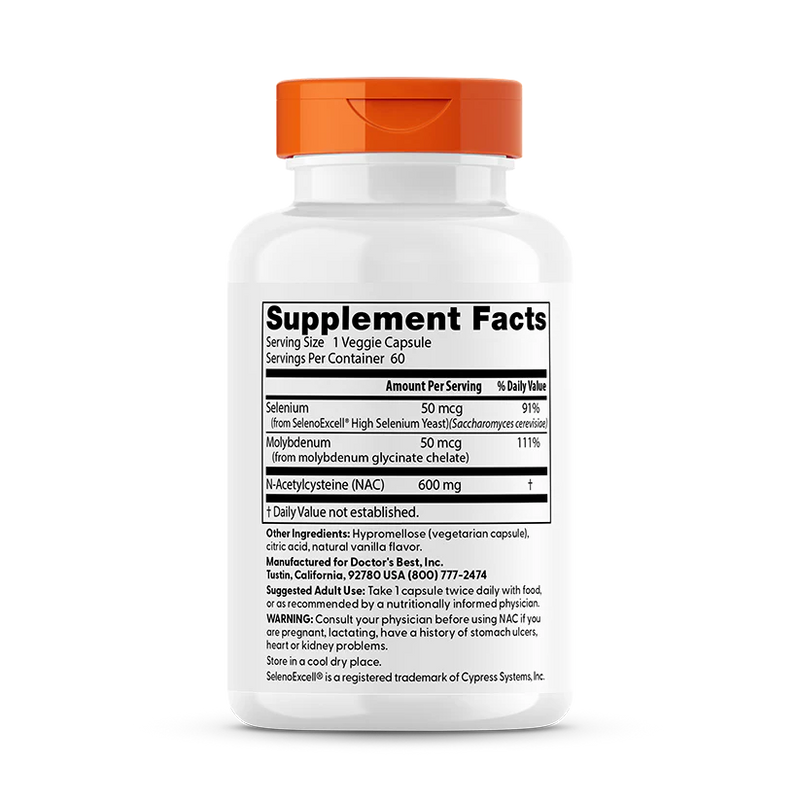 NAC Detox Regulators with Seleno Excell 60 Veggie Caps