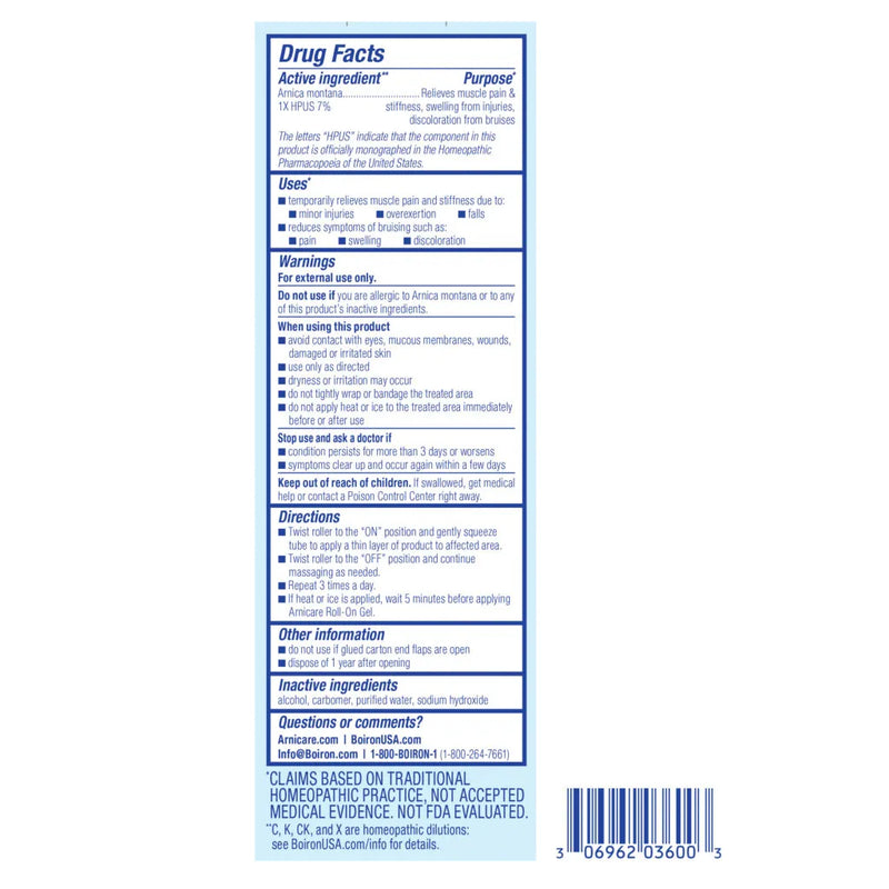 Arnicare Roll-On Metal Ball Roller 1.5 oz (45 g) by Boiron