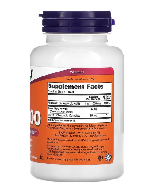 Vitamin C-1000 - 100 Tablets by NOW