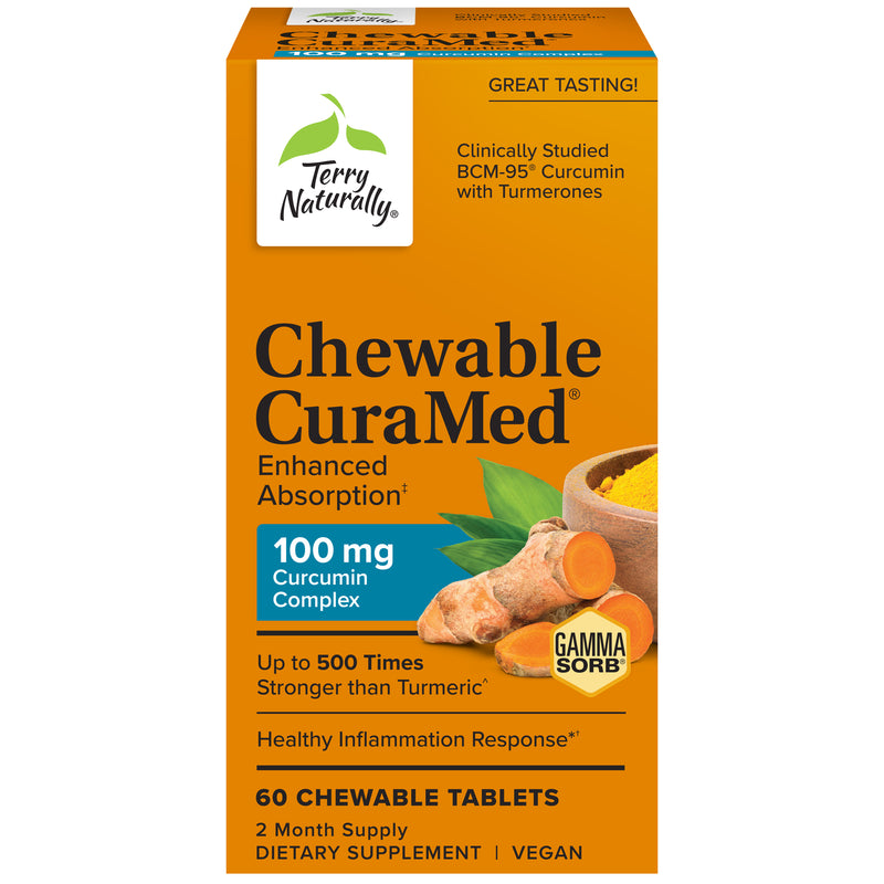 CuraMed 100 mg 60 Chewable Tablets by Terry Naturally