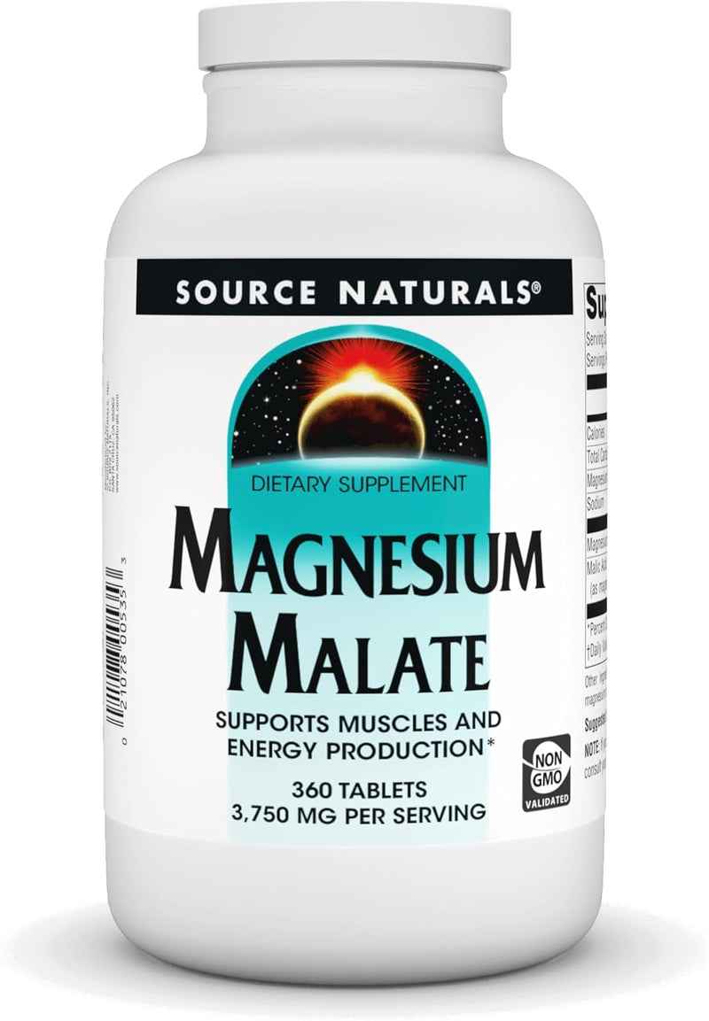 Magnesium Malate, 3,750 mg, 360 Tablets, by Source Naturals