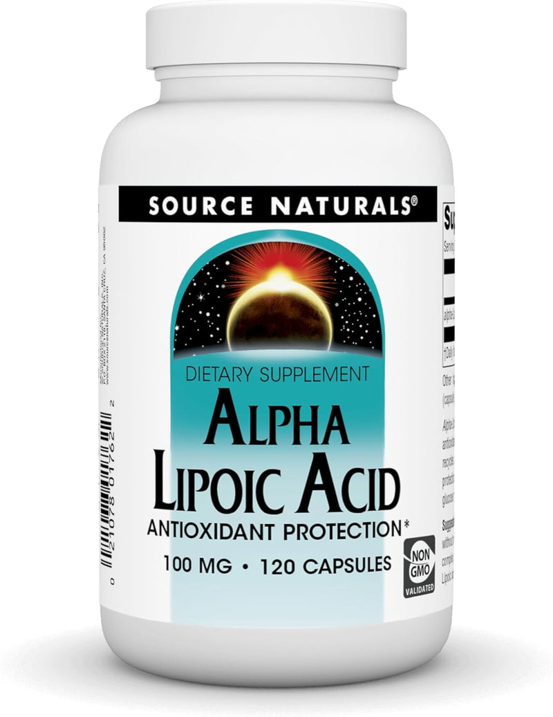 Alpha Lipoic Acid 100 mg -120 Capsules by Source Naturals