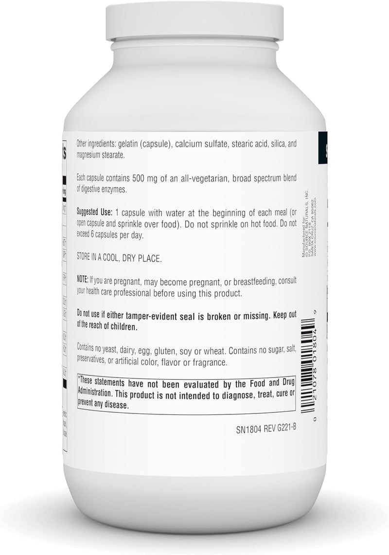 Daily Essential Enzymes®, 500 mg, 360 Capsules by Source Naturals