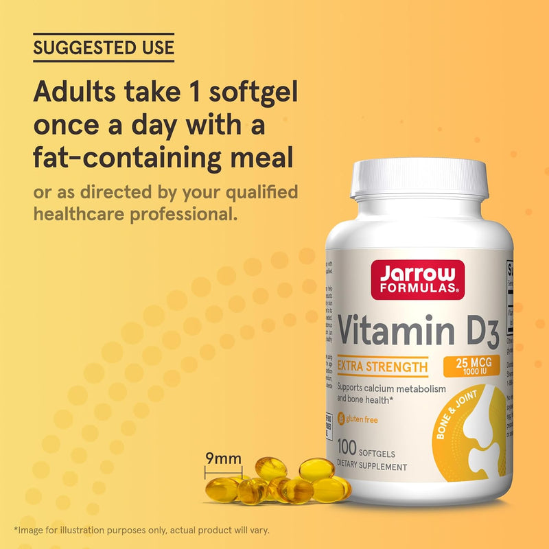 Vitamin D3 25 mcg (1000 IU) 100 Softgels