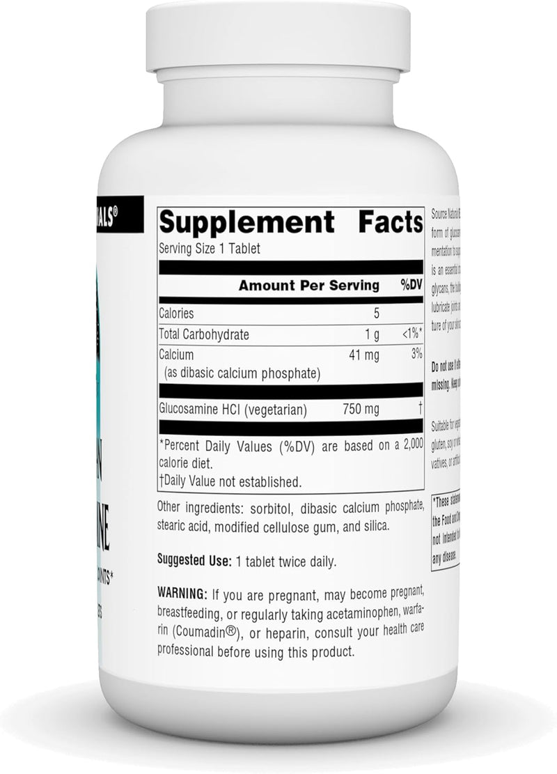 Vegetarian Glucosamine, 750 mg, 120 Tablets by Source Naturals