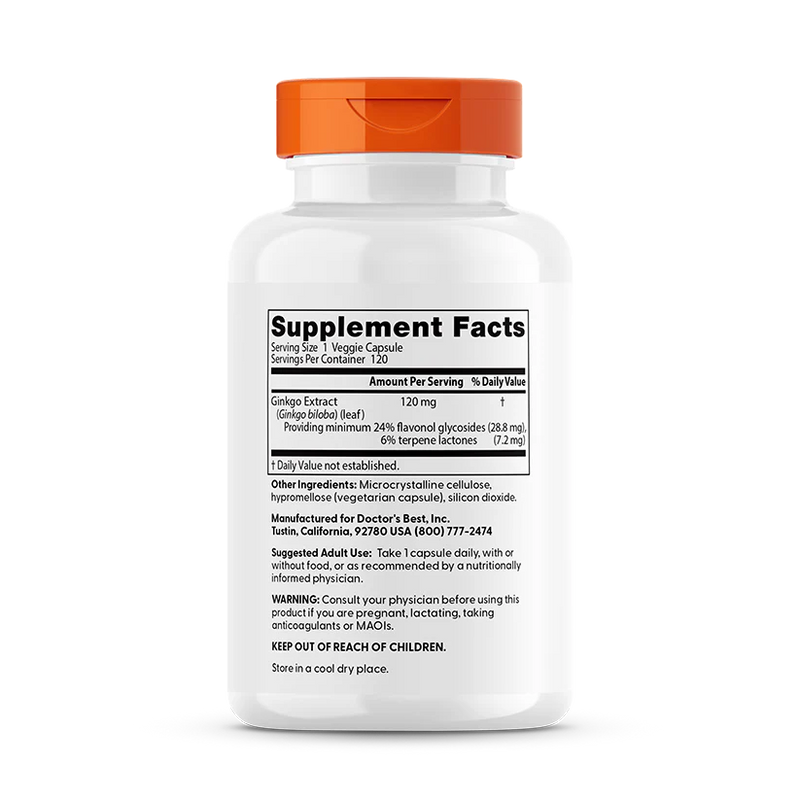 Extra Strength Ginkgo 120 mg 120 Veggie Caps
