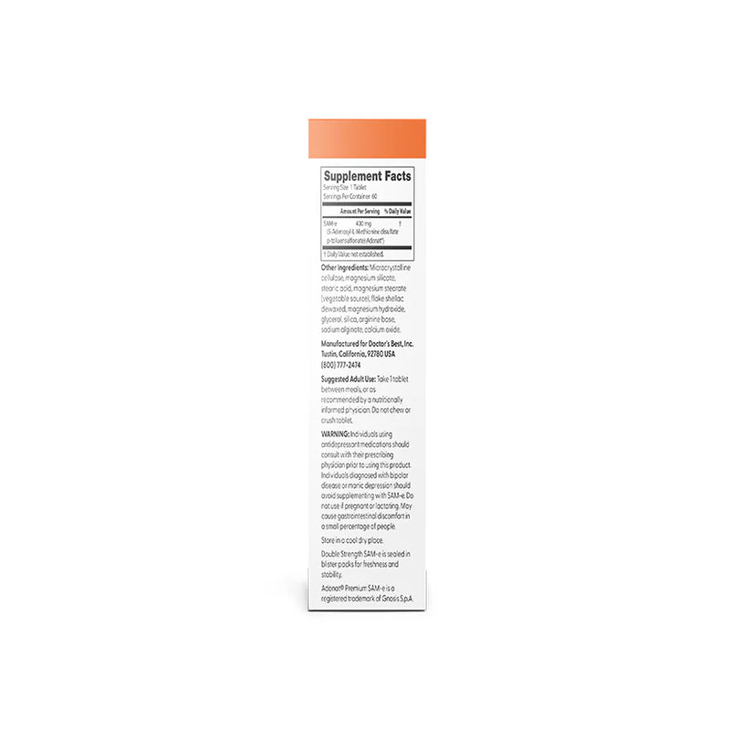 SAMe 400 Double Strength 60 Enteric Coated Tablets
