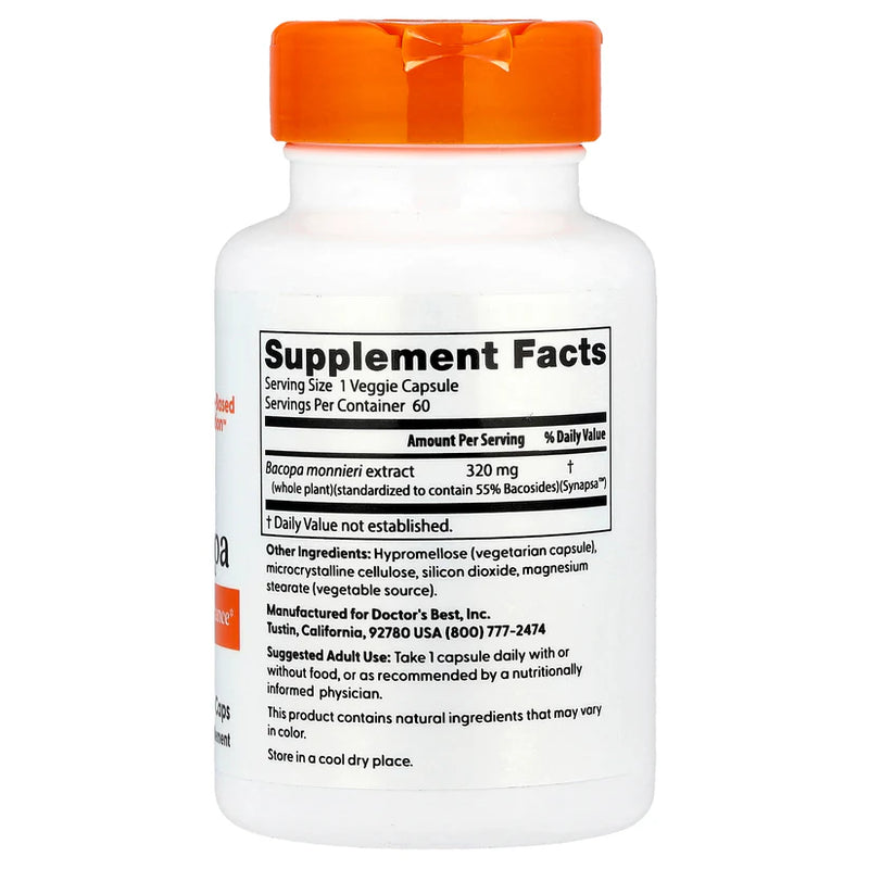 Bacopa with Synapsa 320 mg 60 Veggie Caps