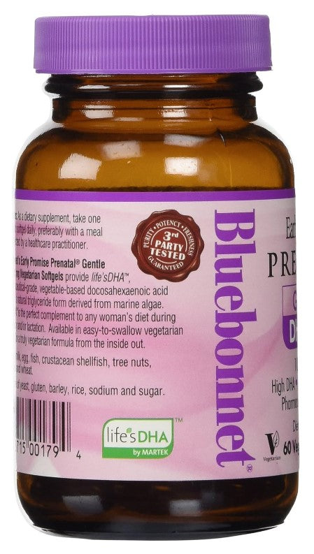 Early Promise Prenatal Gentle DHA 200 mg 60 Softgels, by Bluebonnet