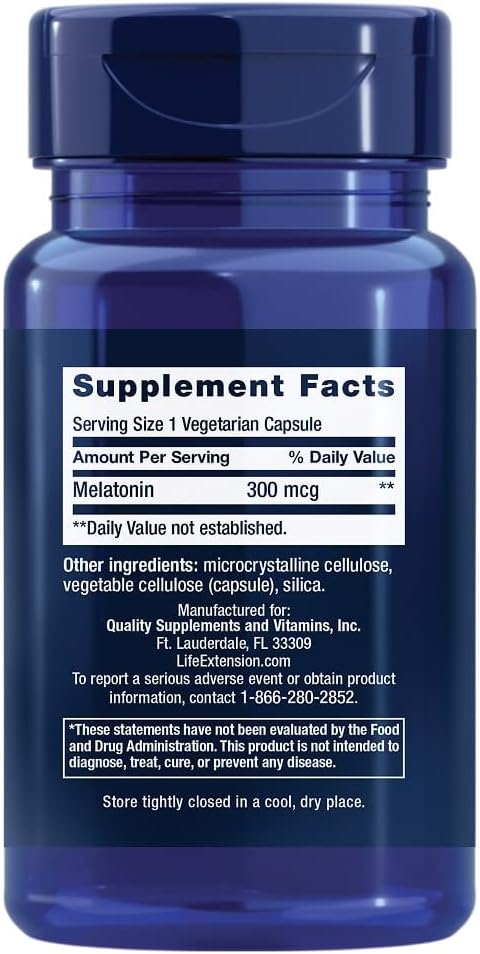 Melatonin 300 mcg 100 Vegetarian Capsules