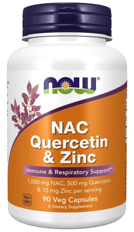 NAC Quercetin & Zinc - 90 Veg Capsules, by NOW