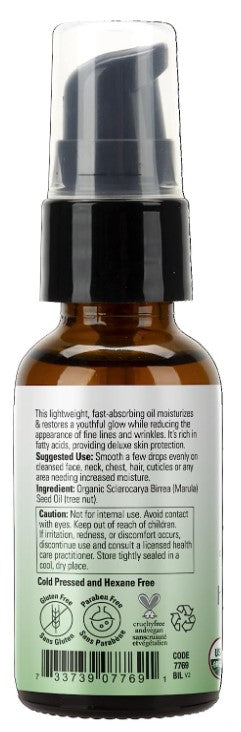 Organic Marula Oil, 1 fl oz (30 mL), by Now Solutions