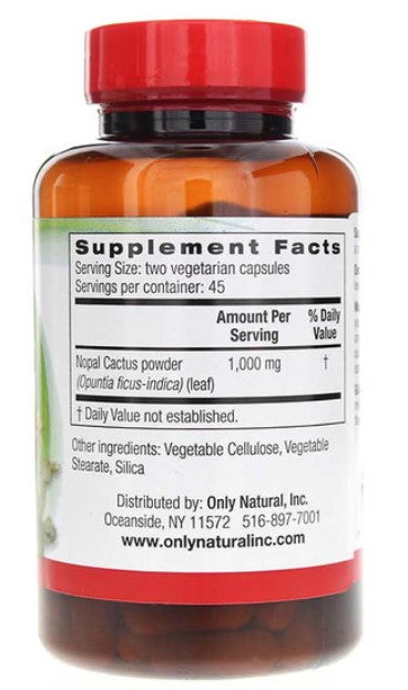 Nopal Cactus 1000 (Opuntia) 1000 mg 90 Veggie Capsules