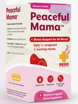 Peaceful Mama 30 Vegetarian Capsules, by Redd Remedies