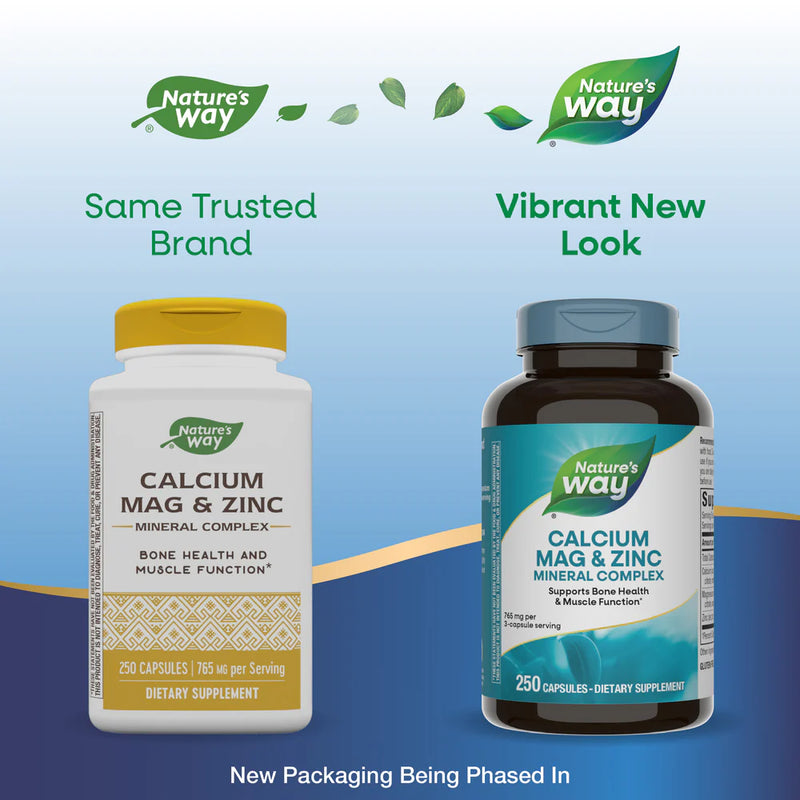 Calcium Mag & Zinc Mineral Complex 250 Capsules by Nature&