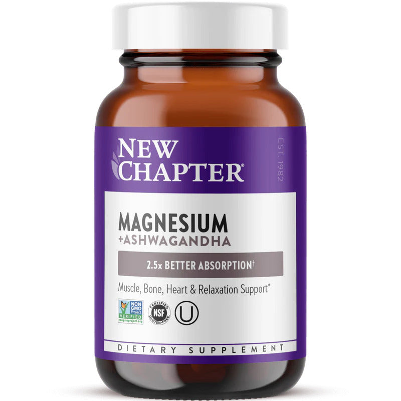 Magnesium + Ashwagandha 60 Tablets by New Chapter