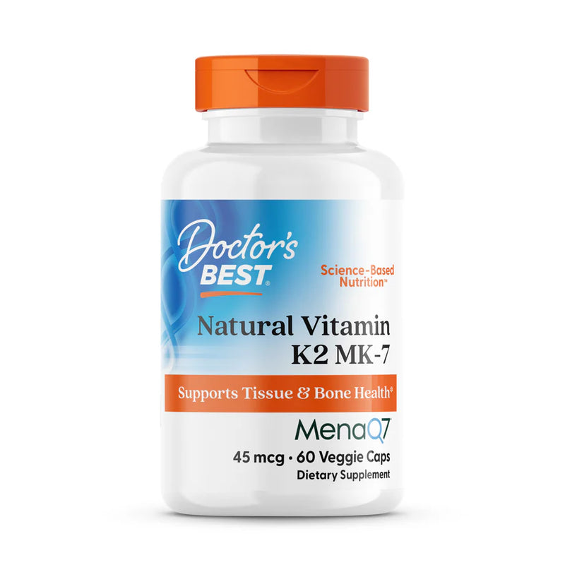 Natural Vitamin K2 MK-7 45 mcg 60 Veggie Caps