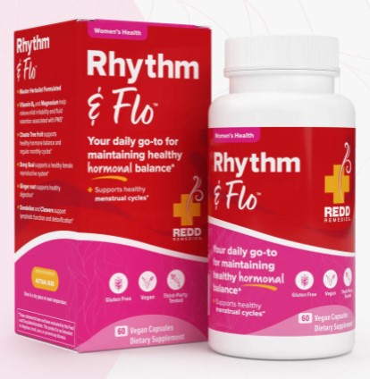 Rhythm & Flo™ 60 Vegan Capsules, by Redd Remedies