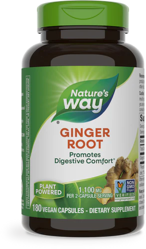 Ginger Root 550 mg 180 Vegetarian Capsules by Nature&