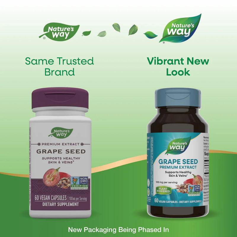 Grape Seed Standardized 60 Veg Capsules by Nature&