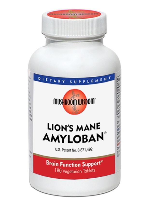 LION’S MANE AMYLOBAN®, 180 Tablets - By Mushroom Wisdom