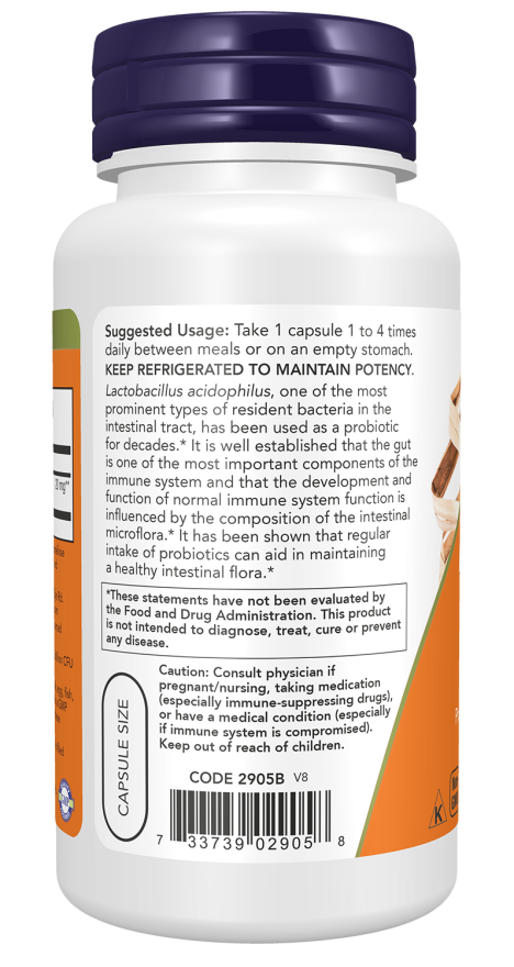 Acidophilus Two Billion CFU 250 Veg Capsules, NOW Foods