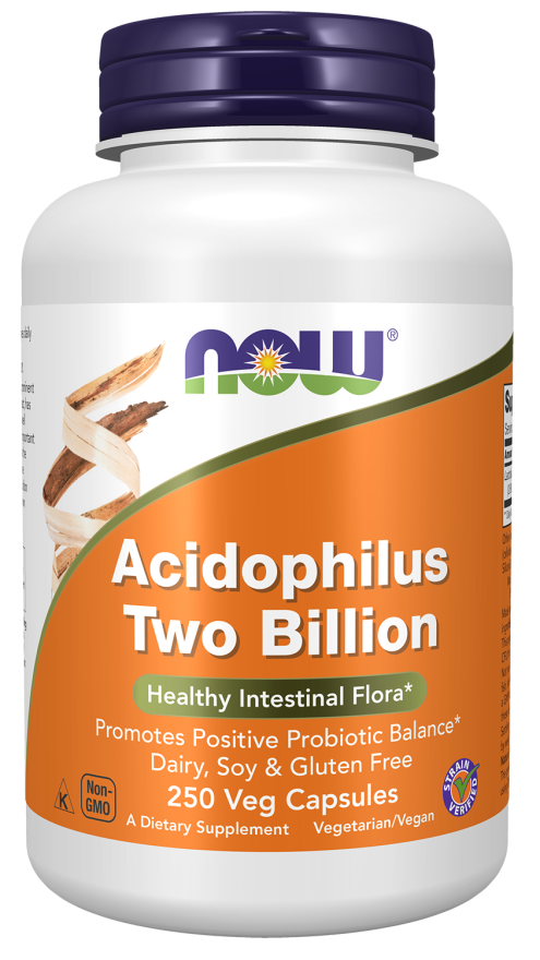 Acidophilus Two Billion CFU 250 Veg Capsules, NOW Foods