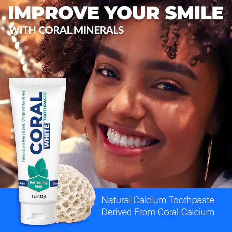 Coral White Fluoride Free Toothpaste Mint (4oz)