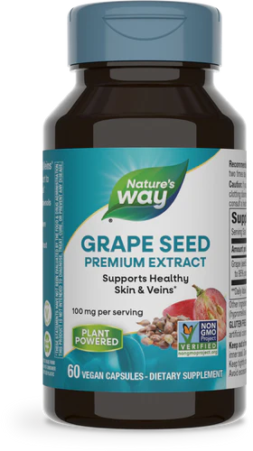 Grape Seed Standardized 60 Veg Capsules by Nature&