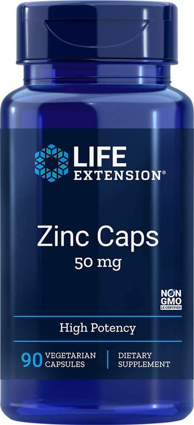 Zinc Caps High Potency 50 mg 90 Vegetarian Capsules