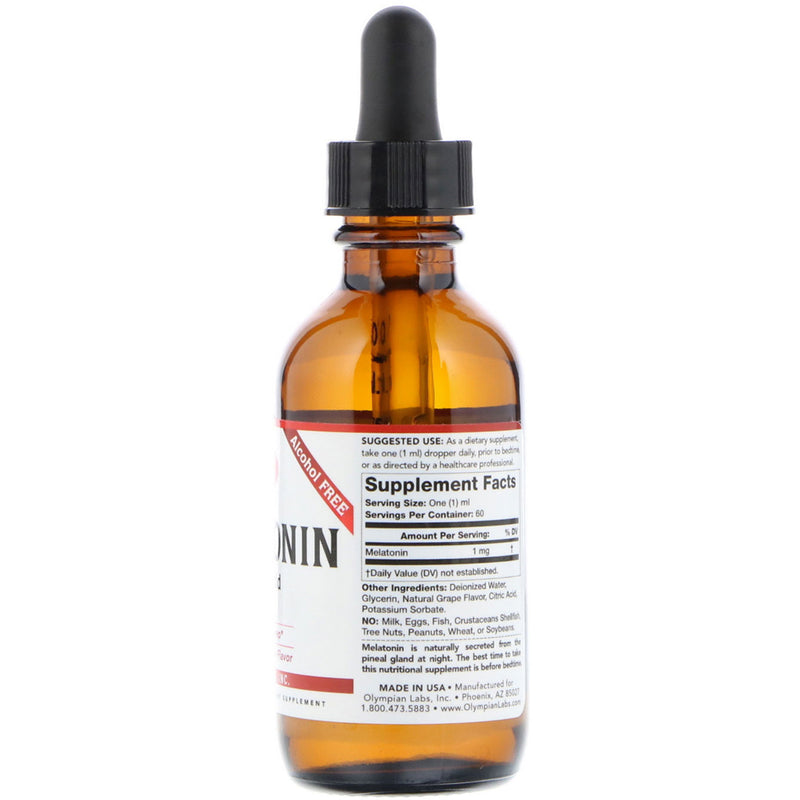 Melatonin 1 mg, Liquid by Olympian Labs