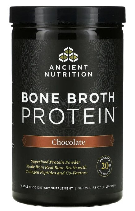 Bone Broth Protein, Chocolate, 17.8 oz (1.1 lb), by Ancient Nutrition