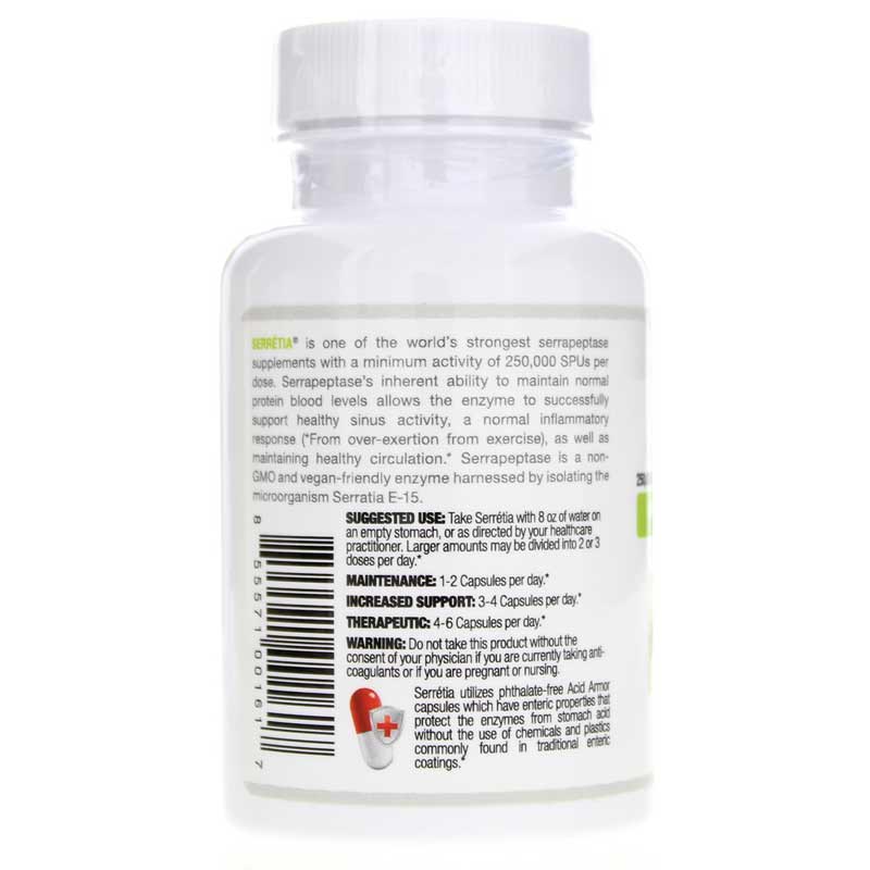 Serretia Pure Serrapeptase 500 mg 30 Capsules