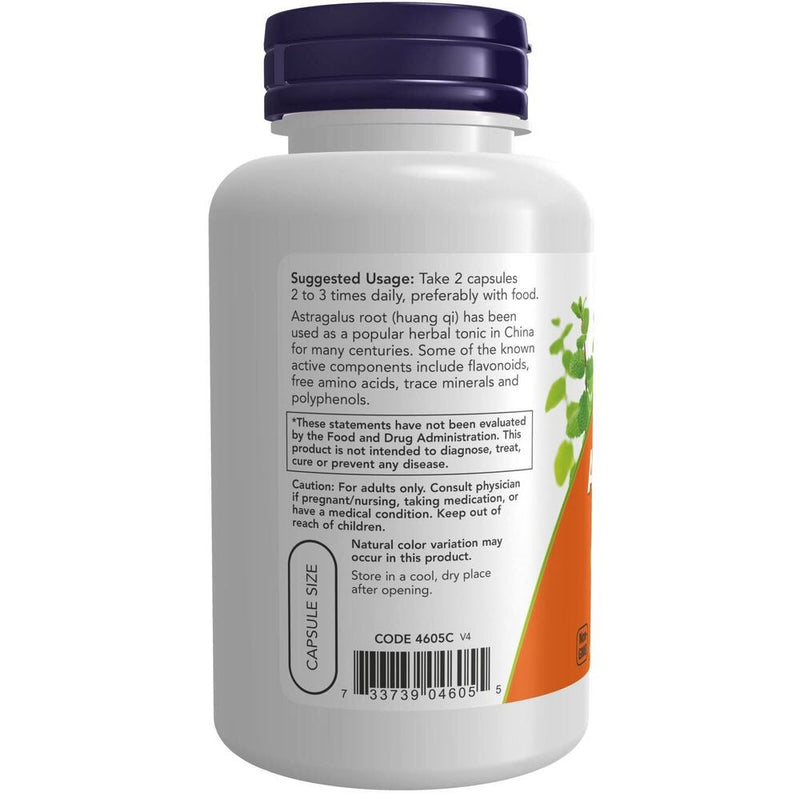 Astragalus 500 mg 100 Capsules | By Now Foods - Best Price