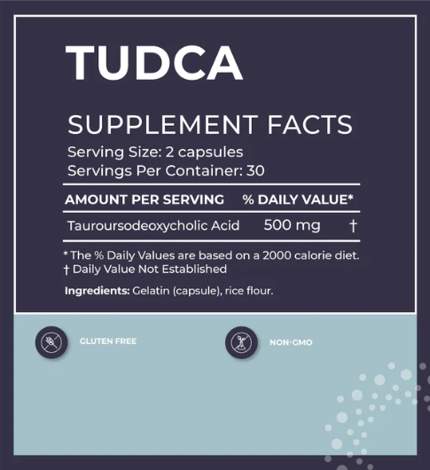 TUDCA Tauroursodeoxycholic Acid Supplement - 60 Capsules, by BodyBio