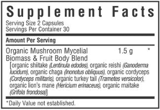 Myco-7™ Mushroom Defense 1500 mg 60 Vegetable Capsules, by Bluebonnet