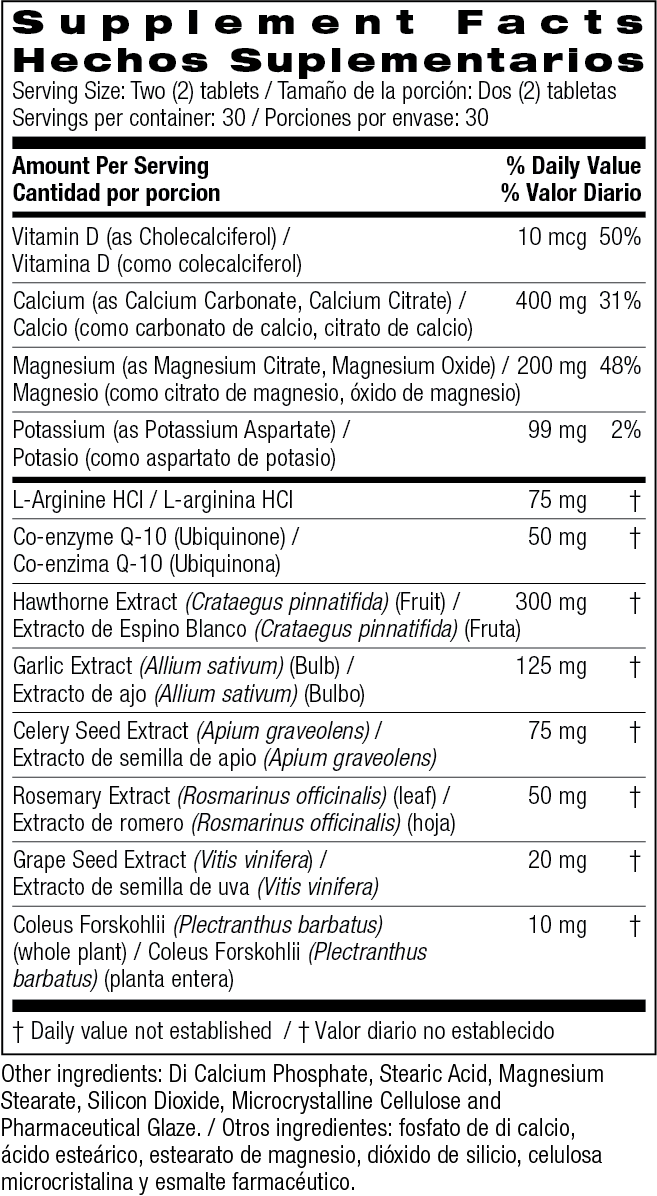 Blood Pressure Wellness 60 Tablets by Bio Nutrition best price