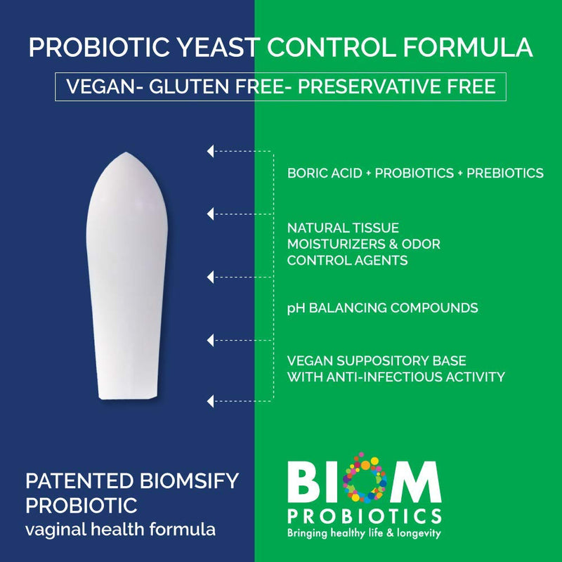 Boric Acid+Probiotics+ Prebiotics 10 Suppositories