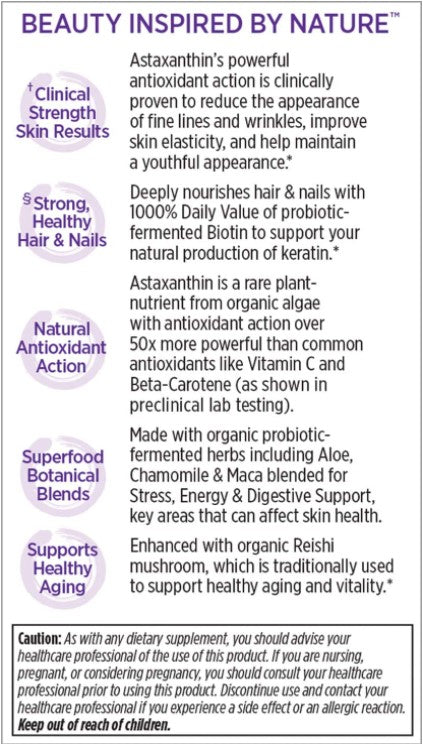 Hair, Skin & Nails: Fermented Biotin & Beauty Herbs 30 Vegan Capsules, by New Chapter