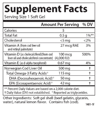 Solar D Gems 4000 IU (100 mcg) Vitamin D3 Plus Omega-3s 120 Soft Gels, by Carlson