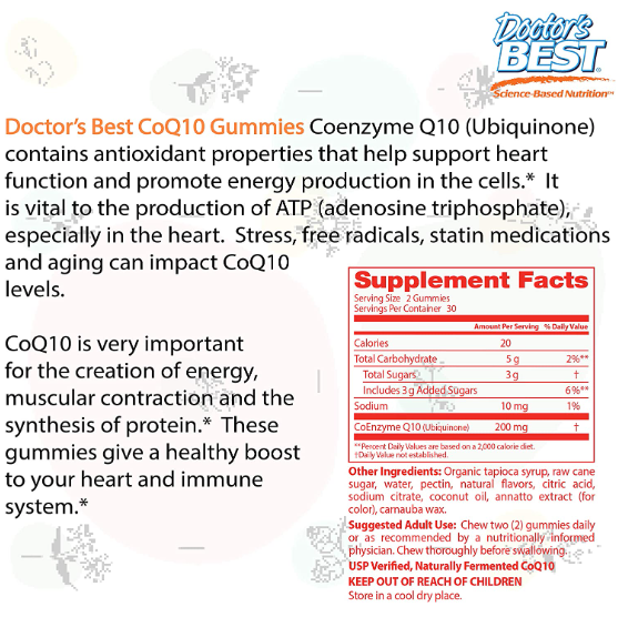 CoQ10 Gummies, Mango Madness, 100 mg, 60 Gummies, by Doctor&