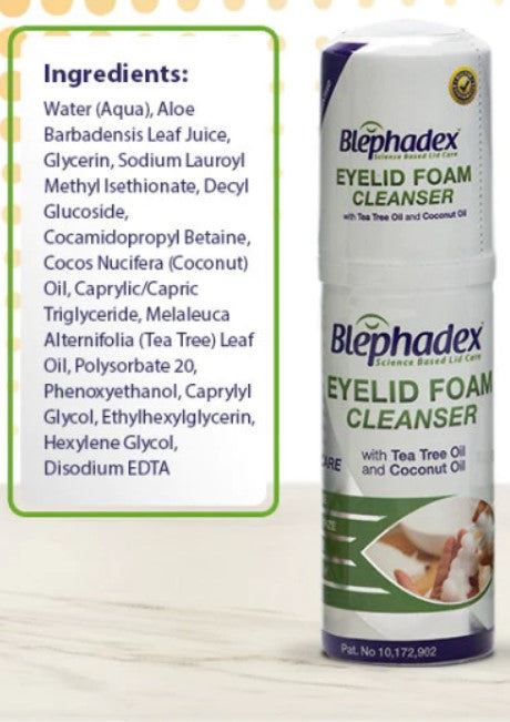 Blephadex Eyelid Foam Cleanser, 50 ml, by Lunovus