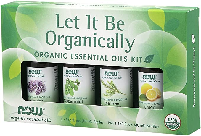 Let It Be Organically - Organic Essential Oils Kit - 4 Bottles by NOW