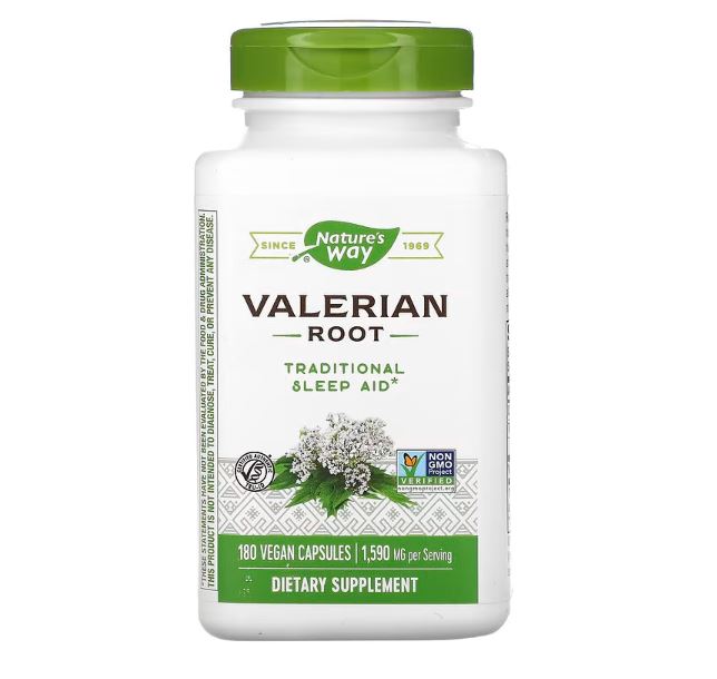 Valerian Root 1,590 mg 100 Vegan Capsules by Nature&