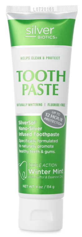 Naturally Whitening Winter Mint - 4 oz (114 Grams) Coral Toothpaste, by Silver Biotics