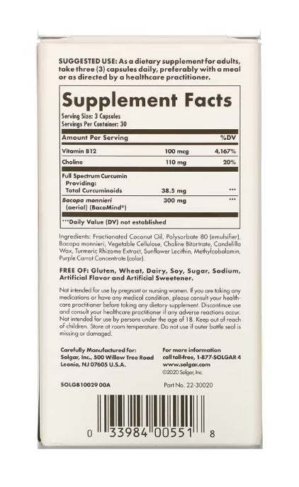 Full Spectrum Curcumin Brain Works 90 Licaps