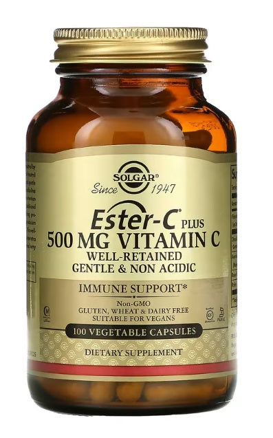 Ester-C Plus Vitamin C 500 mg 100 Vegetable Capsules