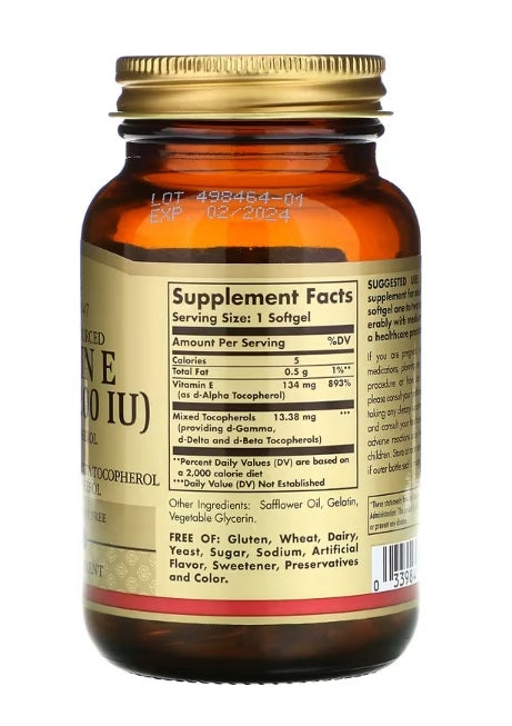 Naturally Sourced Vitamin E 134 mg (200 IU) 100 Softgels