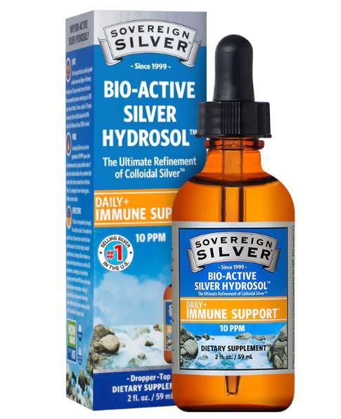 Bio-Active Silver Hydrosol Dropper Top 10 ppm 2 fl oz (59 ml)