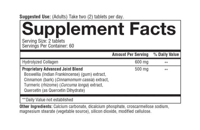 Joint Collagen + Boswellia Advanced Formula- 120 Tablets by youtheory